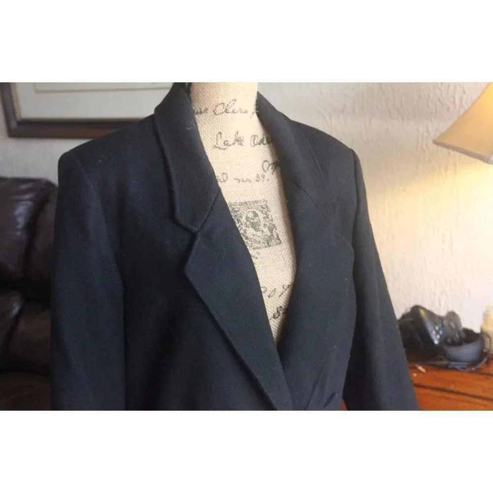 David Benjamin Collection Wool Women Size‎ 6 Jacket Coat Vintage Uruguay Black